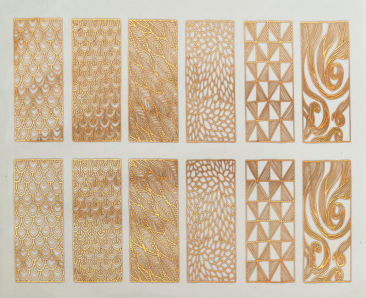 Décalcomanies rectangulaires texturées - Céramique Cône 017 - Verre fusionné - Émail