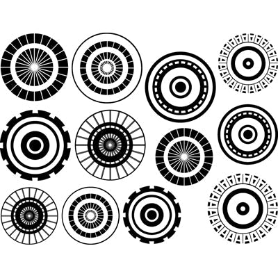 Grand Cercle #1 Décalcomanies - Céramique Cône 017 - Verre Fusionné - Émail