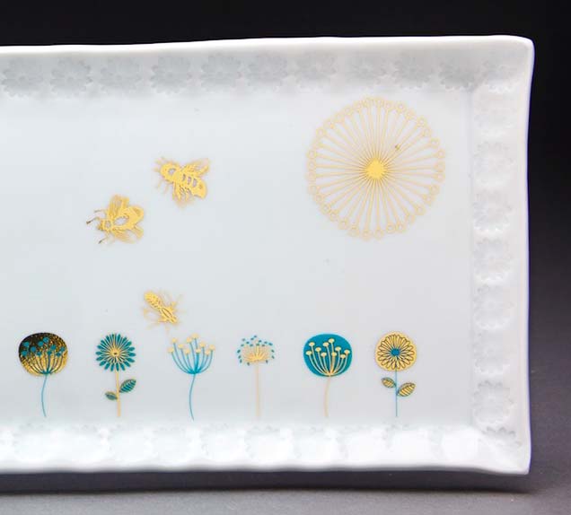 Décalcomanies de fleurs modernes bicolores - Céramique Cône 017 - Verre fusionné - Émail