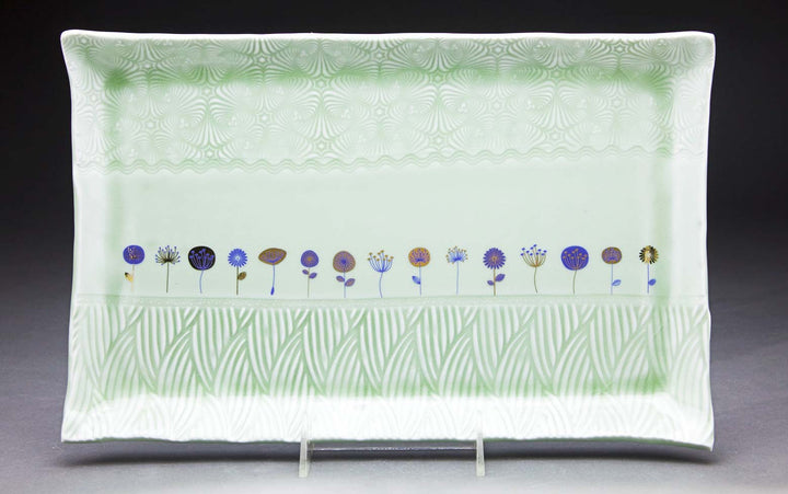 Décalcomanies de fleurs modernes bicolores - Céramique Cône 017 - Verre fusionné - Émail