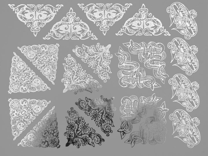 Décalcomanies décoratives de coins et de triangles - Céramique Cône 017 - Verre fusionné - Émail