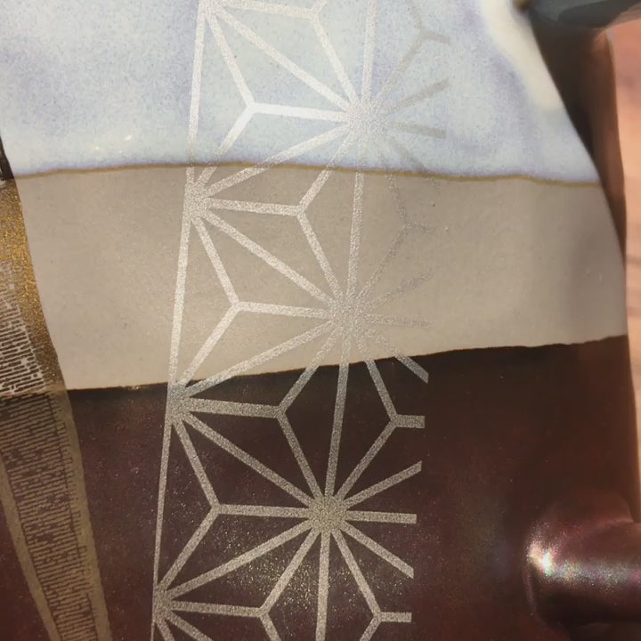 Aufkleber mit mittelalterlichem Linienmuster – Kegel 017 – Geschmolzenes Glas