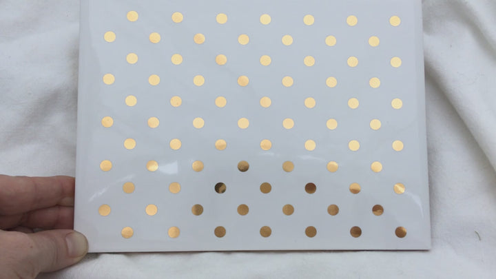 Décalcomanie à motif de points - Céramique Cône 017 - Verre fusionné - Émail