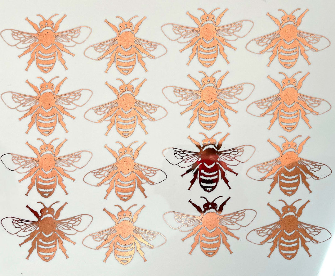 Décalcomanie Reines des abeilles - Cône 017 - Verre fusionné - Émail