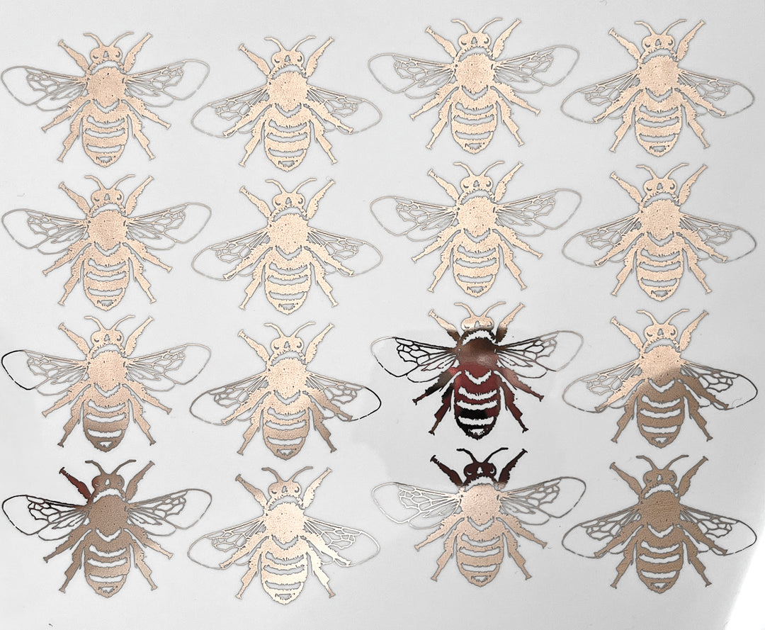 Décalcomanie Reines des abeilles - Cône 017 - Verre fusionné - Émail