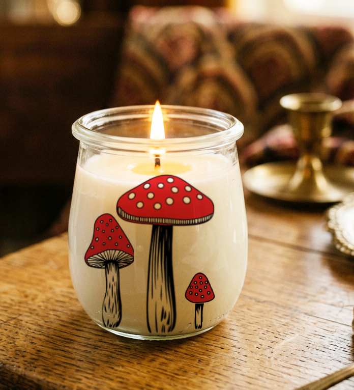 Magic Mushroom Decals - Glassware - Enamel