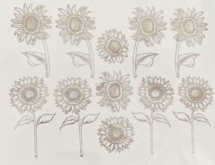 Décalcomanies Tournesol - Céramique Cône 017 - Verre fusionné - Émail