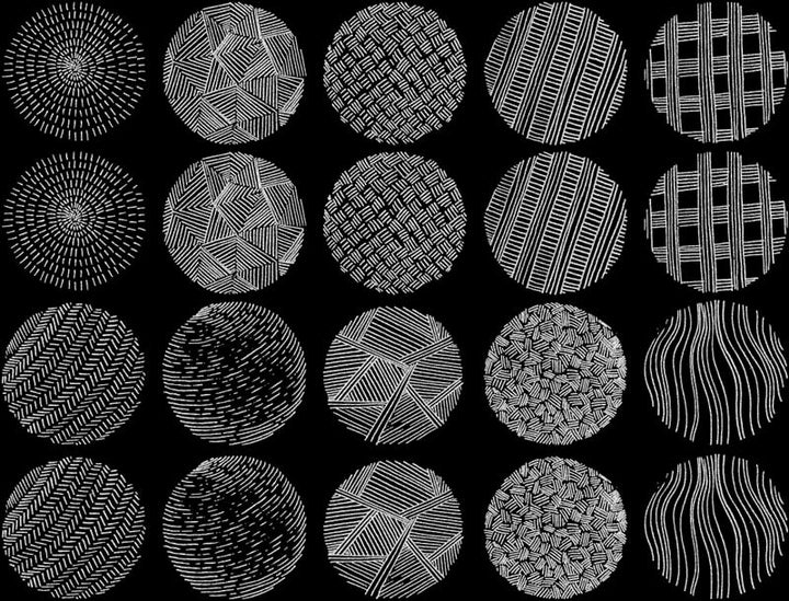 Cercles Texturés #1 Décalcomanies - Céramique Cône 017 - Verre Fusionné - Émail