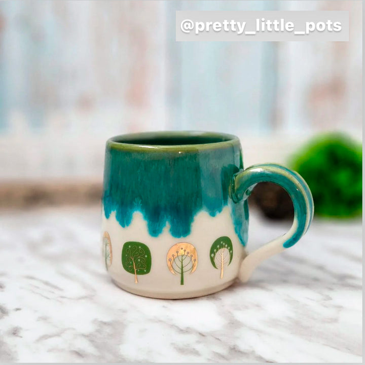 Décalcomanies d'arbre moderne bicolore - Céramique Cône 017 - Verre fusionné - Émail