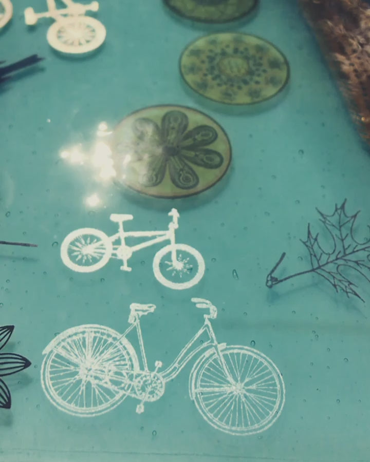 Grandes Décalcomanies de Vélo - Céramique Cône 017 - Verre Fusionné - Émail