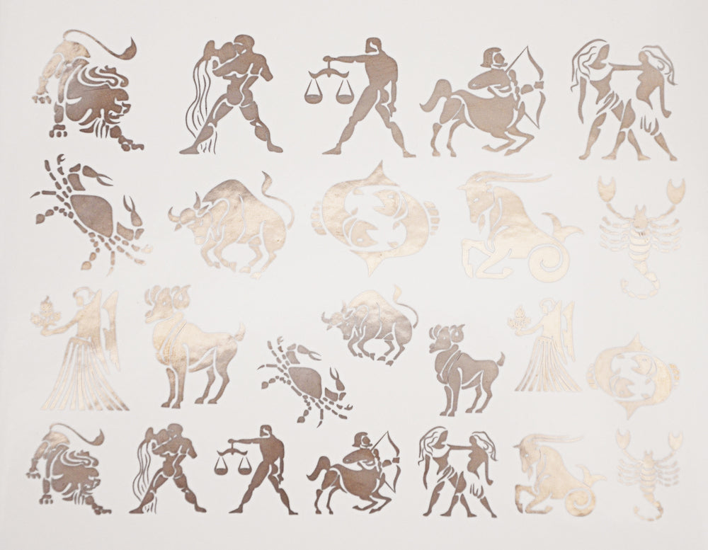 Astrology Zodiac Decals - Cone 017 - Fused Glass 