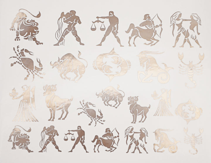 Astrology Zodiac Decals - Cone 017 - Fused Glass 