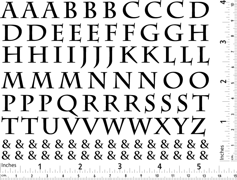 Alphabet Médiéval Décalcomanies - Céramique Cône 6 - En-glaçure