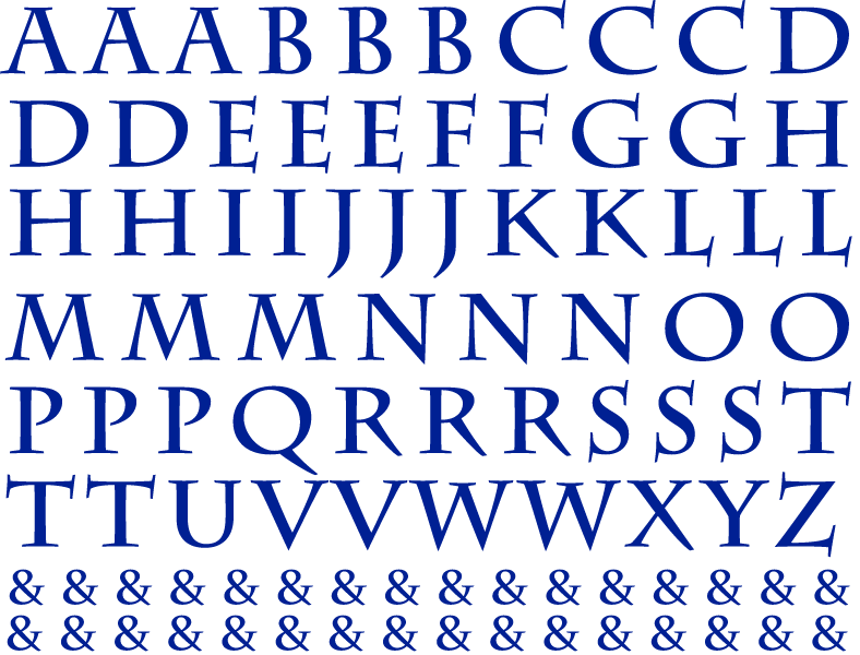 Mittelalterliche Alphabet-Aufkleber - Keramikkegel 017 - Geschmolzenes Glas