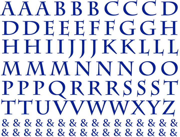 Mittelalterliche Alphabet-Aufkleber - Keramikkegel 017 - Geschmolzenes Glas