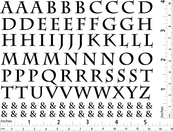 Mittelalterliche Alphabet-Aufkleber - Keramikkegel 017 - Geschmolzenes Glas