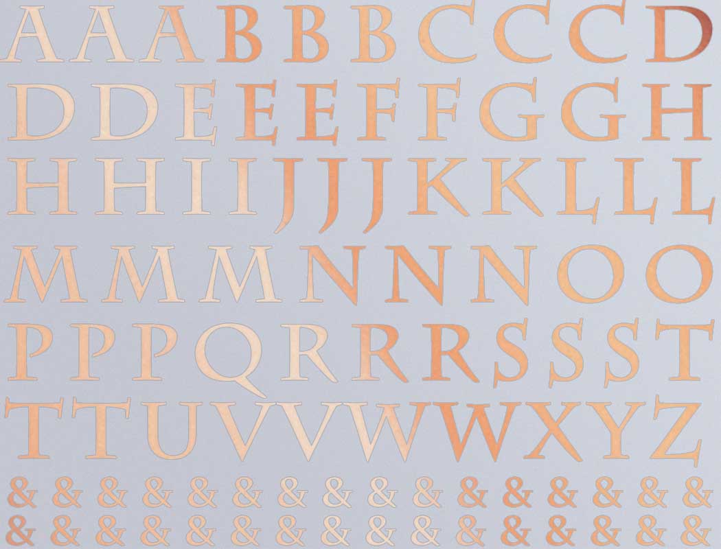 Mittelalterliche Alphabet-Aufkleber - Keramikkegel 017 - Geschmolzenes Glas