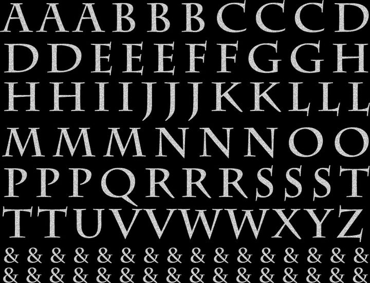 Décalcomanies Alphabet médiéval - Verrerie - Émail