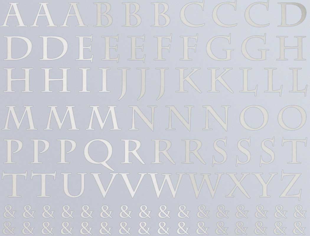 Mittelalterliche Alphabet-Aufkleber - Keramikkegel 017 - Geschmolzenes Glas