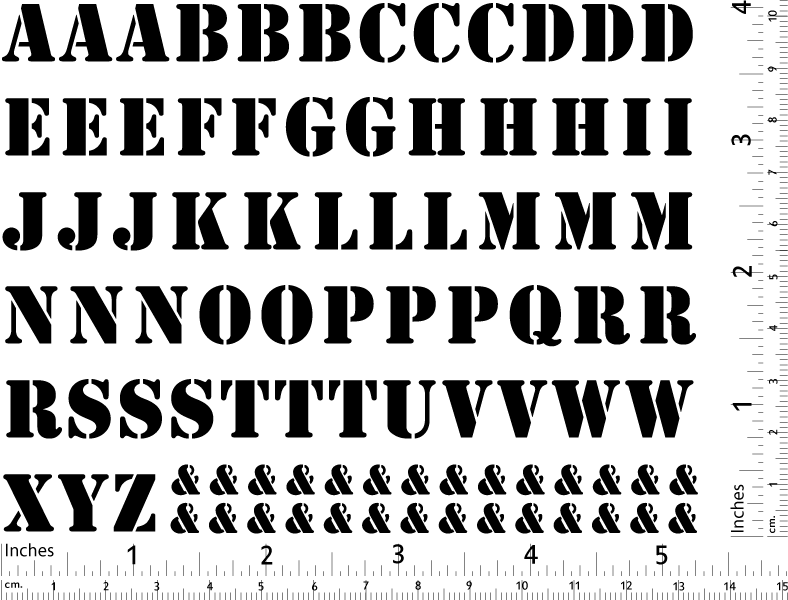 Décalcomanies Alphabet Pochoir - Verrerie - Émail