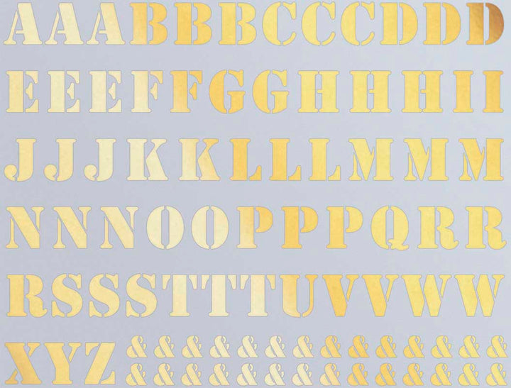 Pochoir Alphabet Décalcomanies - Céramique Cône 017 - Verre fusionné - Émail