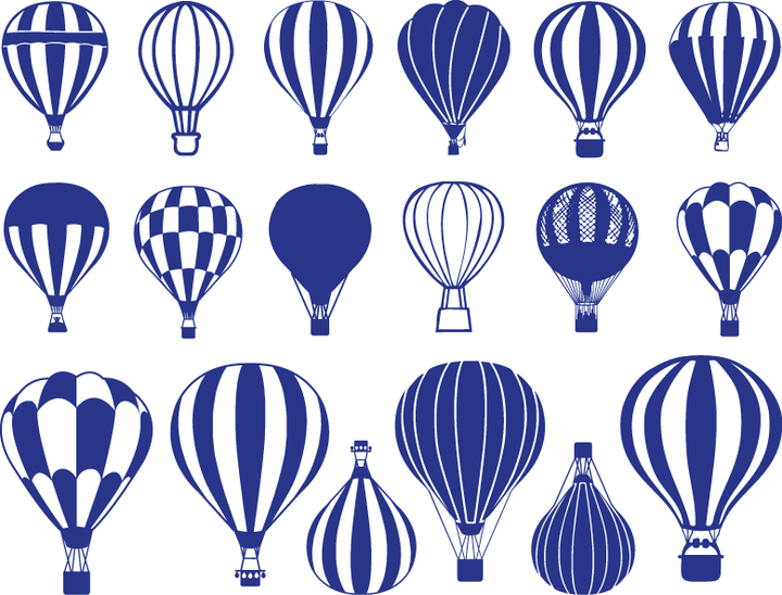 Heißluftballon-Aufkleber - Keramikkegel 017 - Geschmolzenes Glas