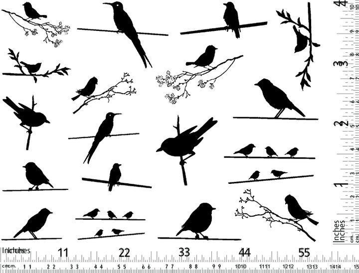 Décalcomanies Oiseaux sur un fil - Céramique Cône 6 - En-glaçure