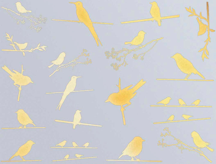 Décalcomanies Oiseaux sur un fil - Céramique Cône 017 - Verre fusionné - Émail