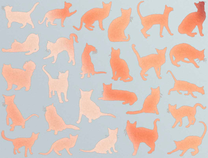 Silhouette de chat Décalcomanies - Céramique Cône 017 - Verre fusionné - Émail