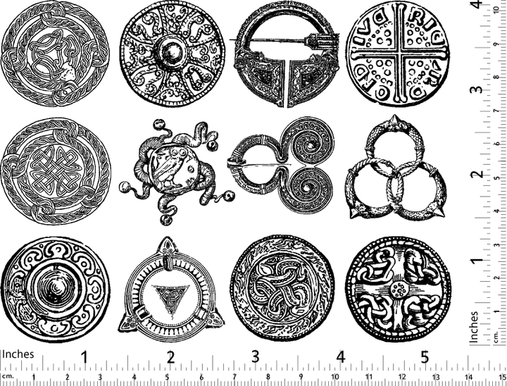 Antike keltische Abziehbilder - Glaswaren - Emaille