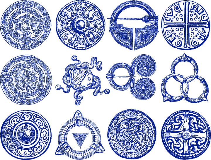 Décalcomanies Celtiques Antiques - Céramique Cône 017 - Verre fusionné - Émail