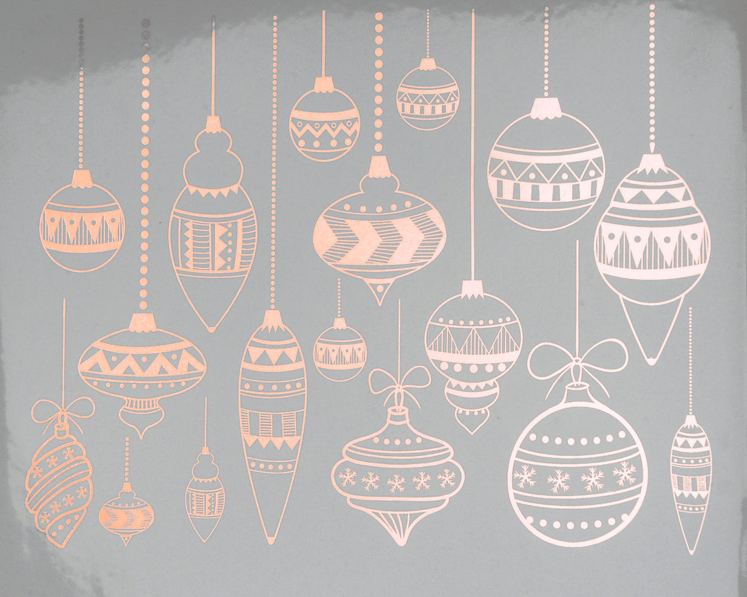 Décalcomanies d'ornements de Noël classiques - Céramique Cône 017 - Verre fusionné - Émail