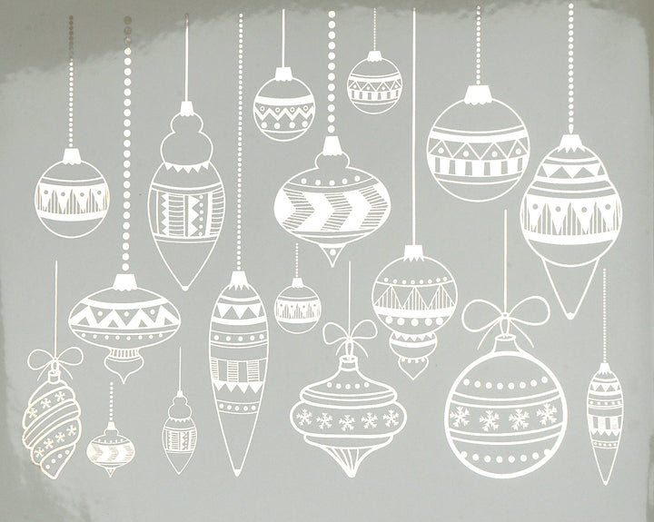 Décalcomanies d'ornements de Noël classiques - Céramique Cône 017 - Verre fusionné - Émail