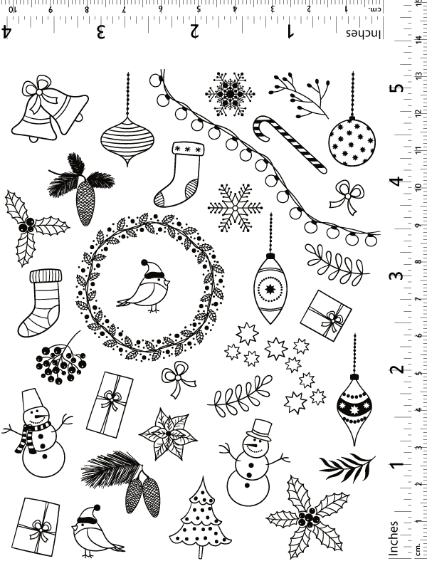 Décalcomanies de garnitures de Noël - Céramique Cône 017 - Verre fusionné - Émail