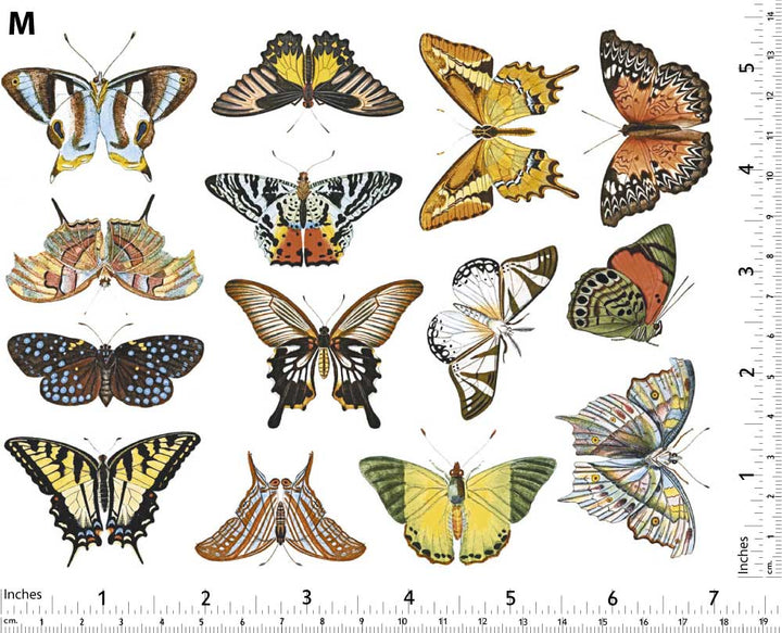 Papillon Coloré #1 Décalcomanies - Non adapté pour Produits Alimentaires - Céramique Cône 017 - Verre Fusionné - Émail