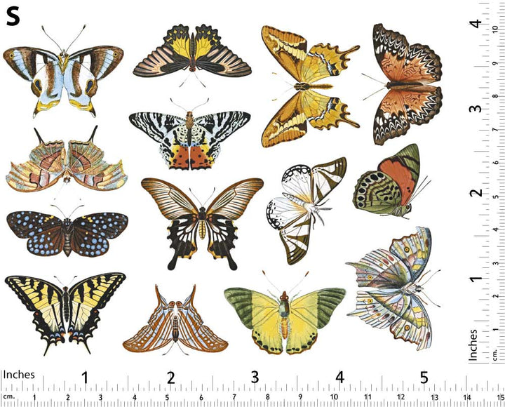 Papillon Coloré #1 Décalcomanies - Non adapté pour Produits Alimentaires - Céramique Cône 017 - Verre Fusionné - Émail