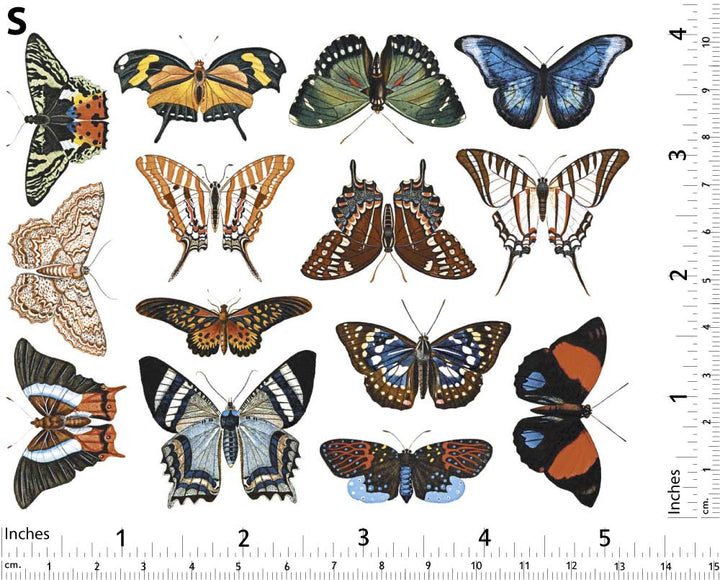 Papillon coloré n°2 - Pour produits alimentaires - En-glaçure 2000°F/1100°C