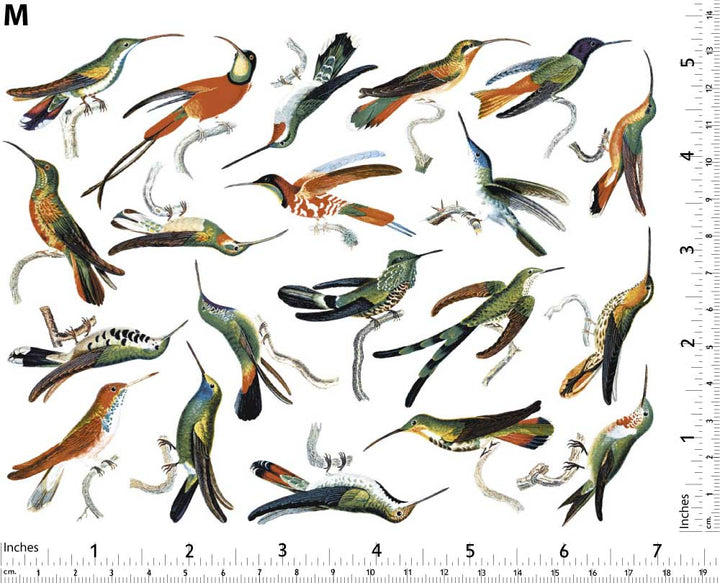 Décalcomanies de colibris colorés - Céramique Cône 017 - Verre fusionné - Émail