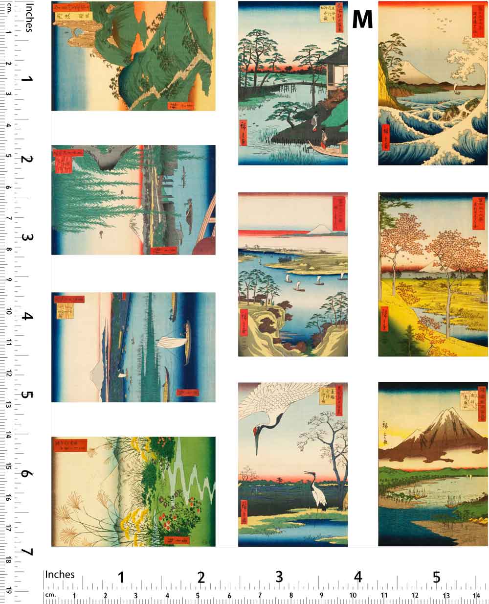 Décalcomanies d'illustrations japonaises anciennes colorées - Non adapté pour Produits Alimentaires - Céramique Cône 017 - Verre fusionné - Émail