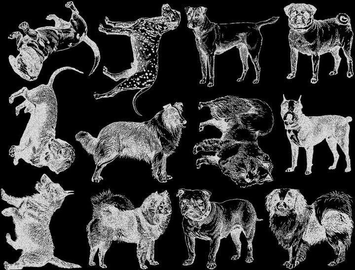 Aufkleber mit Hunderassen - Keramikkegel 017 - Geschmolzenes Glas