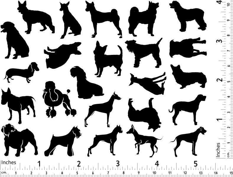 Décalcomanies Silhouette de chien - Verrerie - Émail