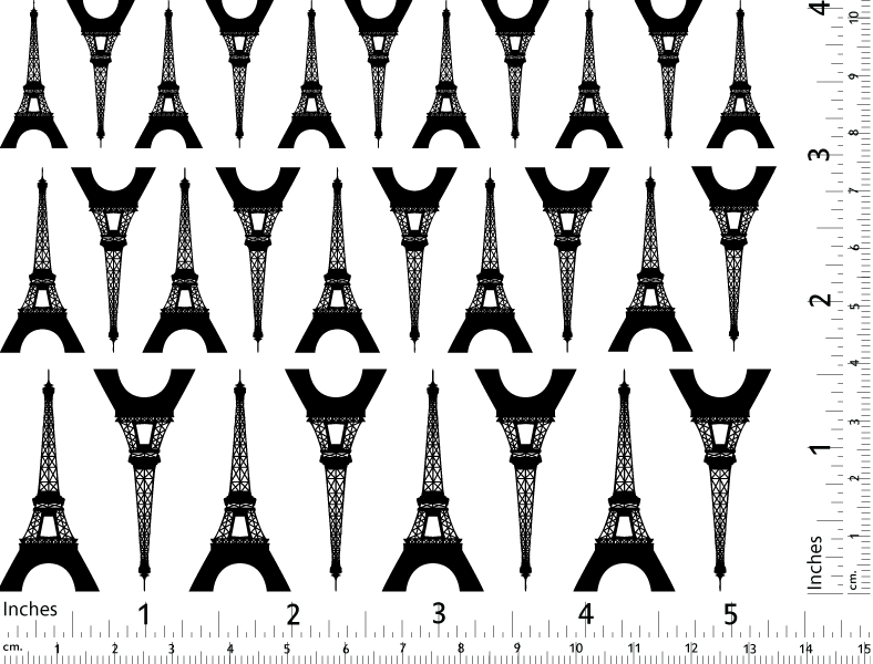 Eiffelturm-Aufkleber - Keramikkegel 6 - Inglasur 