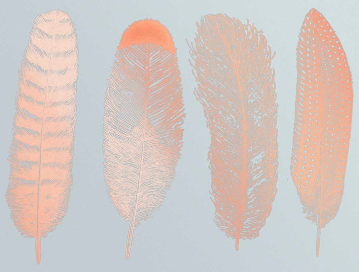 Grande Plume n°1 Décalcomanies - Verrerie - Émail