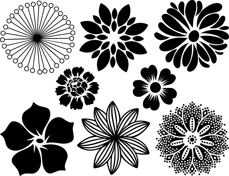Large Flower Decals - Cone 6 - Inglaze 