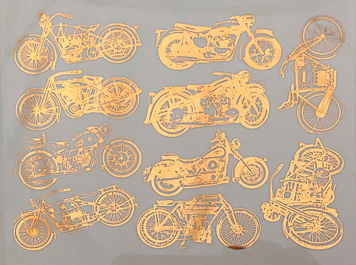 Décalcomanies de moto ancienne - Céramique Cône 017 - Verre fusionné - Émail