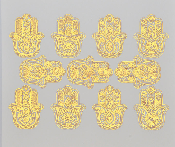 Main de Hamsa Décalcomanies - Céramique Cône 017 - Verre fusionné - Émail