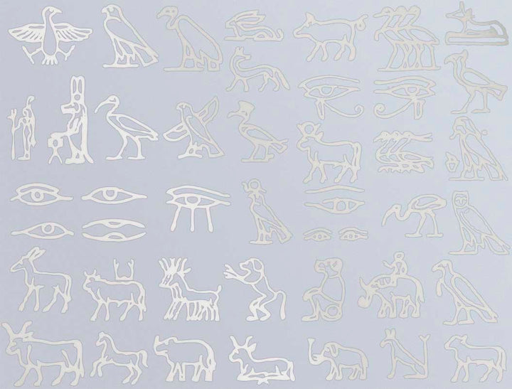 Ägyptische Hieroglyphen-Aufkleber - Keramikkegel 017 - Geschmolzenes Glas