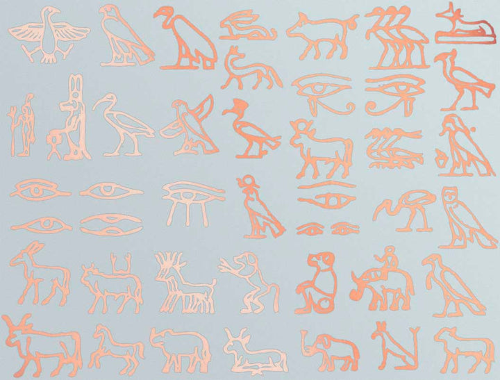 Décalcomanies Hiéroglyphes Égyptiens - Verrerie - Émail