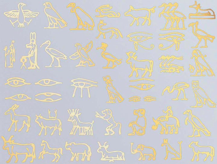 Ägyptische Hieroglyphen-Aufkleber - Keramikkegel 017 - Geschmolzenes Glas