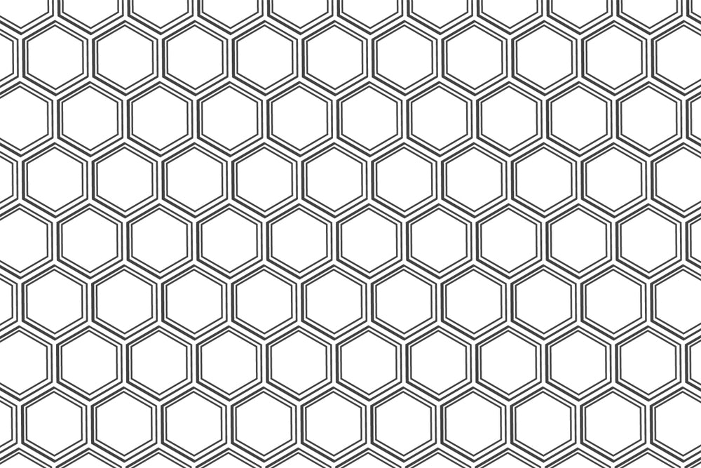 Décalcomanie à motif nid d'abeille - Céramique Cône 017 - Verre fusionné - Émail